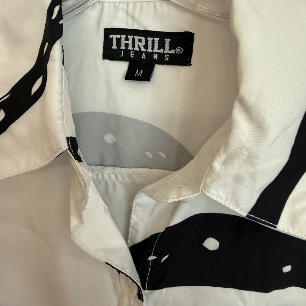 Thrill Jeans Monochrome Artistic Shirt Maxi Dress, M, NWOT - Picture 2 of 4